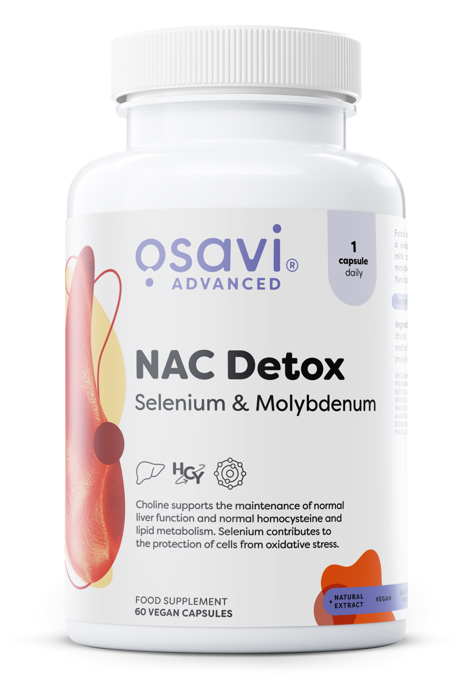 Osavi - NAC Detox med selen och molybden + 60 veganska kapslar