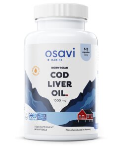 Osavi - Norsk torskleverolja 1000 mg (citron) + 90 mjukkapslar