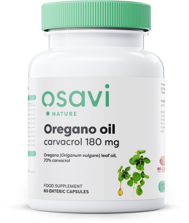 Osavi - Oreganoolja carvacrol 180 mg + 60 enterokapslar