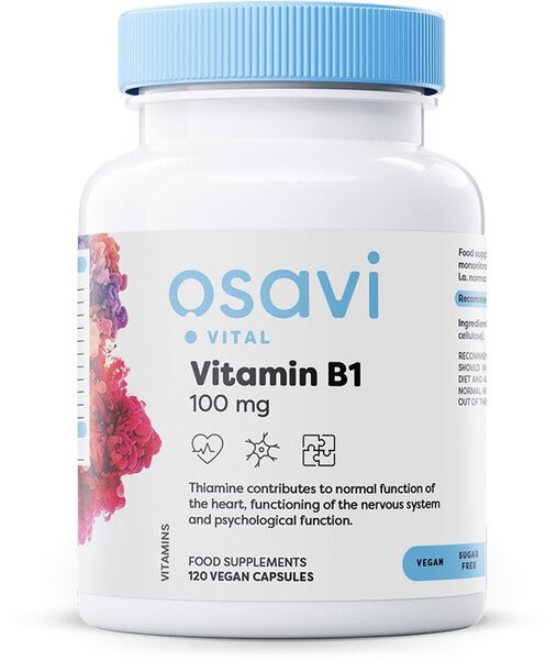 Osavi - Vitamin B1 100 mg + 120 veganska kapslar