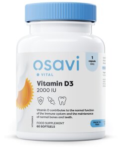 Osavi - Vitamin D3 2000 IE + 60 mjukgelkapslar