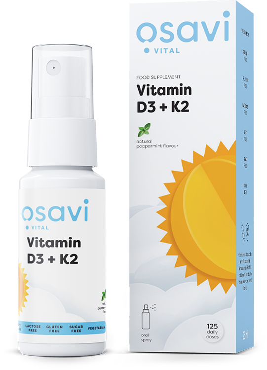 Osavi - Vitamin D3 + K2 pepparmintsmak munsprej + 25 ml