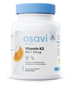 Osavi - Vitamin K2 MK-7 100 µg + 60 mjukgelkapslar