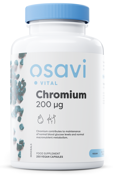 Osavi - krom 200 mikrogram + 250 vegan-kapslar