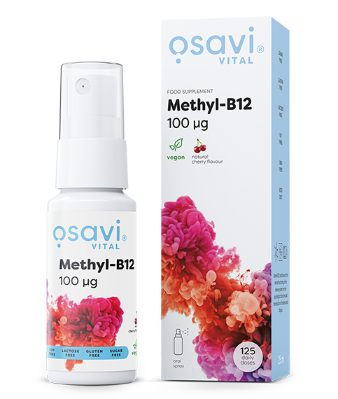 Osavi - metylkobalamin körsbärssmakande munhålespray 100 µg + 25 ml