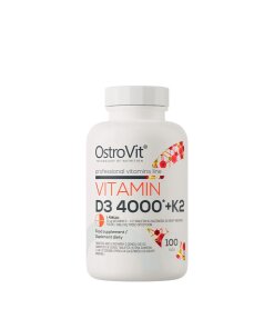 OstroVit - Vitamin D3 4000 IE + K2 + 100 tabletter