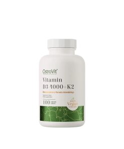 OstroVit - Vitamin D3 4000 IE + K2 VEGE + 100 tabletter