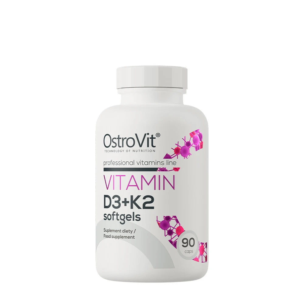 OstroVit - Vitamin D3 + K2 + 90 mjuka gelkapslar