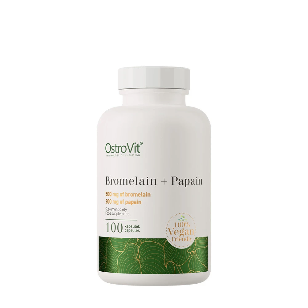 Ostrovit - Bromelain + Papain 100% vegetariska kapslar + 100 kapslar