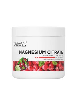 Ostrovit - Magnesiumcitrat hallon-limonad med mynta + 200g
