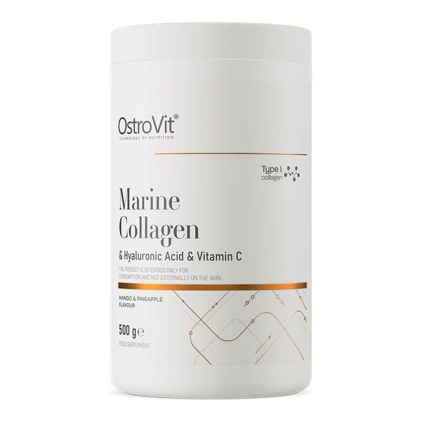 Ostrovit Marine Collagen med Hyaluronsyra och Vitamin C – Mango & Ananas – 500g