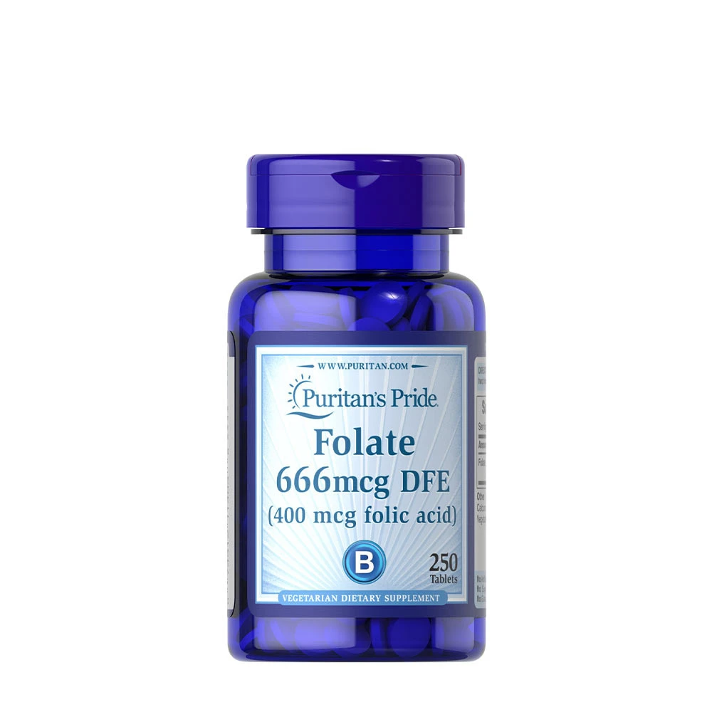 Puritan's Pride - Folsyra 400 µg + 250 tabletter