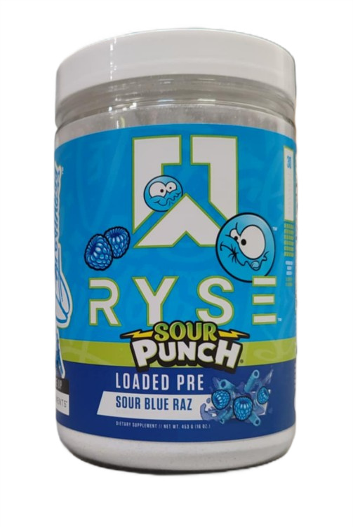 RYSE - Loaded Före träning Sour Punch Blue Raz + 453 g