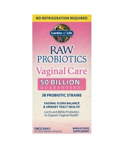 Raw Probiotics Vaginal Care – Probiotika för intimhälsa (Rumstemperaturstabil) – 30 veganska kapslar
