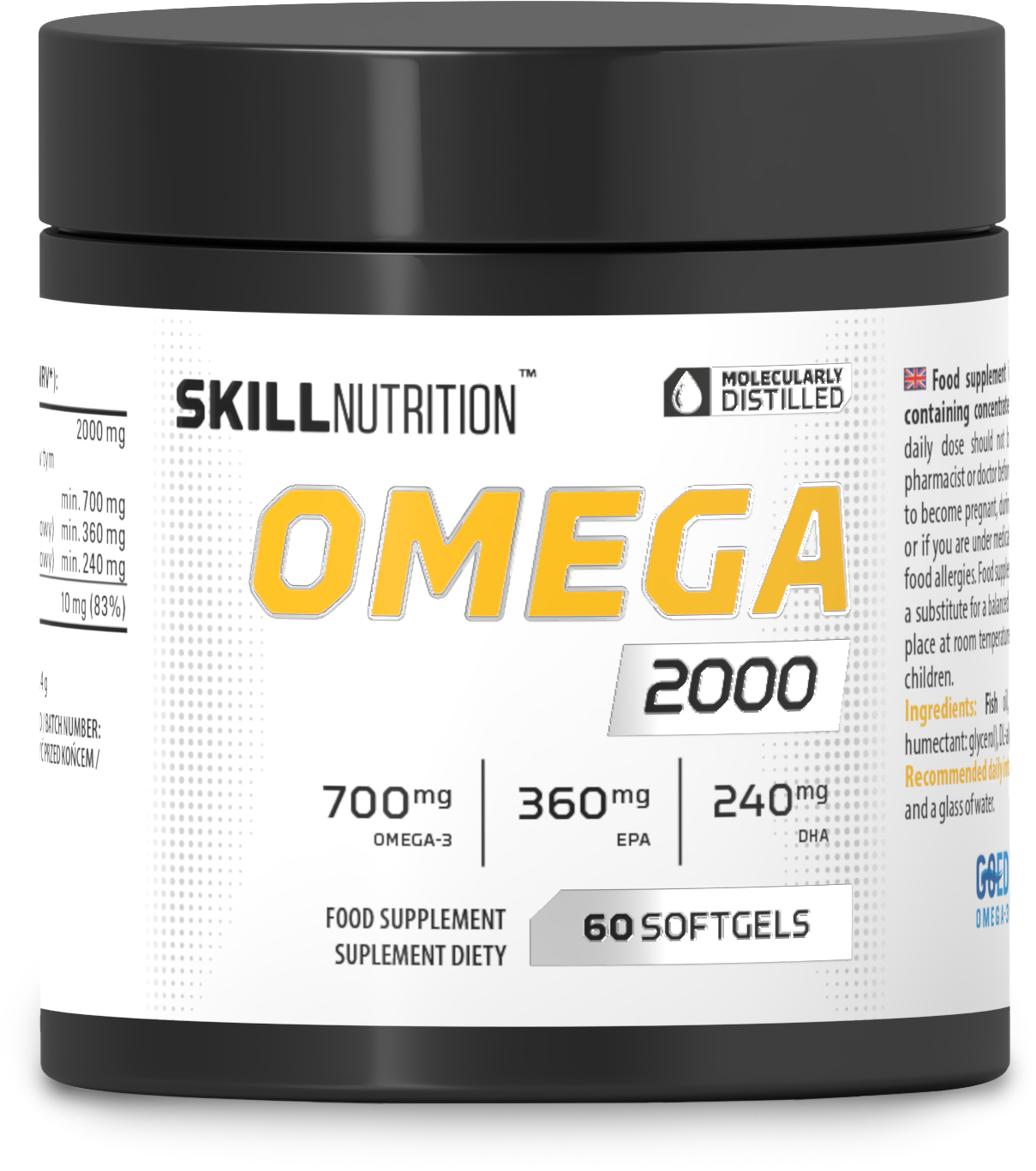 Skill Nutrition - Omega 2000 mjuka gelkapslar + 60 st