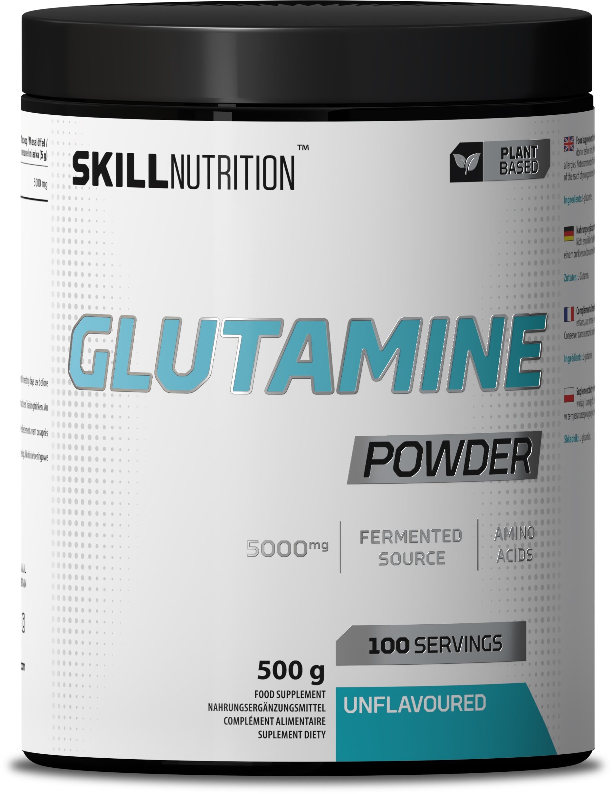 Skill Nutrition - Smakneutral glutaminpulver + 500 g