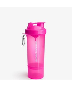 SmartShake - Slim-serie shakerflaska rosa + 500 ml