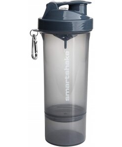SmartShake - Slim-serien shakerflaska Stormy Grey + 500 ml