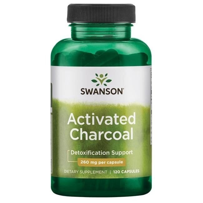 Swanson - Aktivt kol 260 mg + 120 kapslar