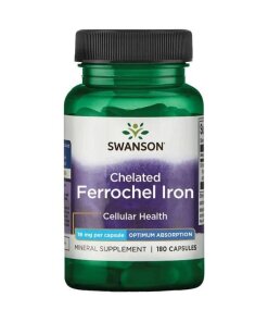 Swanson - Albion Ferrochel järn 18 mg + 180 kapslar