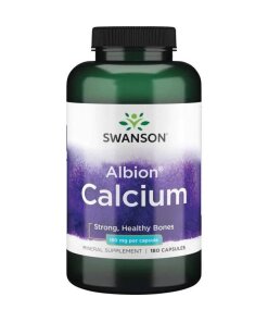 Swanson - Albion chelaterat kalcium 180 mg + 180 kapslar