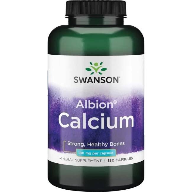 Swanson - Albion chelaterat kalcium 180 mg + 180 kapslar