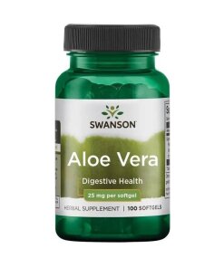 Swanson - Aloe vera 25 mg + 100 mjukgelkapslar