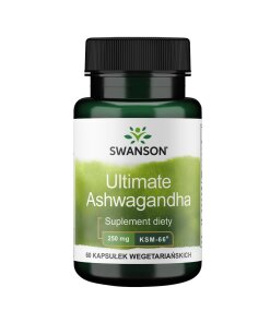 Swanson - Ashwagandha KSM-66 250 mg + 60 kapslar
