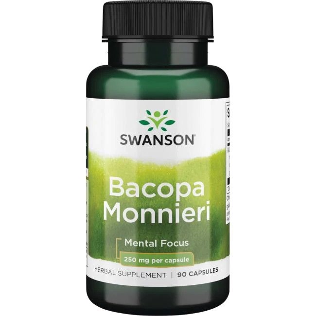 Swanson - Bacopa monnieri 250 mg + 90 kapslar