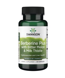 Swanson - Berberin Plus med bittergurka och mjölkört + 60 kapslar