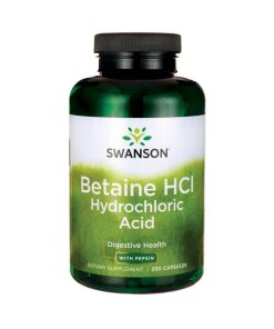 Swanson - Betaine HCl med saltsyra + 250 kapslar