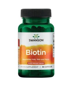 Swanson - Biotin 5000 µg + 30 kapslar