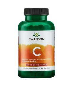 Swanson - Bufferad C-vitamin med bioflavonoider + 100 kapslar