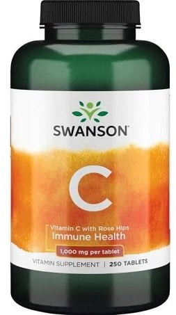 Swanson - C-vitamin med nypon + 1000 mg