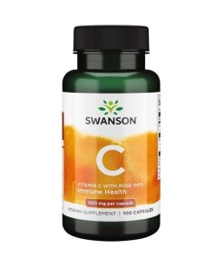 Swanson - C-vitamin med nyponextrakt + 500 mg