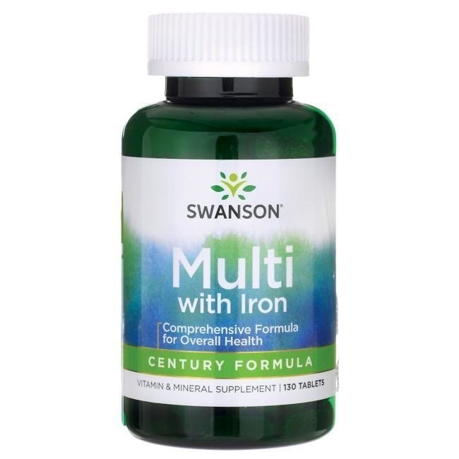 Swanson - Century Formula Multivitamin med järn + 130 tabletter