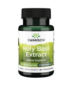 Swanson - Extrakt av helig basilika 400 mg + 60 vegetabiliska kapslar