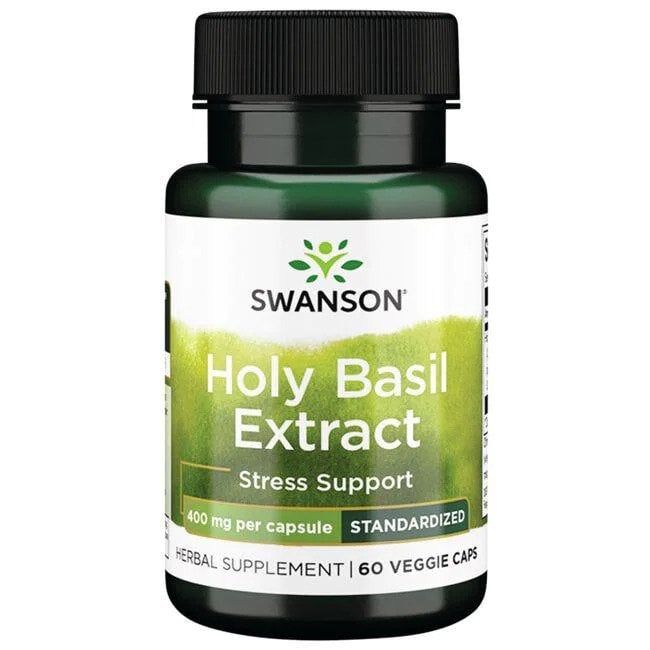 Swanson - Extrakt av helig basilika 400 mg + 60 vegetabiliska kapslar