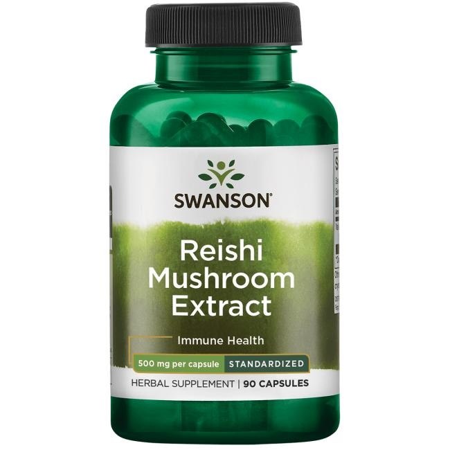 Swanson - Extrakt av reishi-svamp 500 mg + 90 kapslar