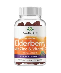 Swanson - Fläderbärsgummibitar med zink och C-vitamin