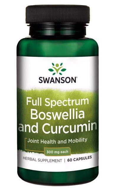 Swanson - Fullspektrum Boswellia och Curcumin 300 mg + 60 kapslar