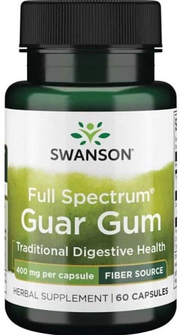 Swanson - Fullspektrum guargummi 400 mg + 60 kapslar
