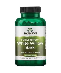 Swanson - Fullspektrum vitpilbark 400 mg + 90 kapslar