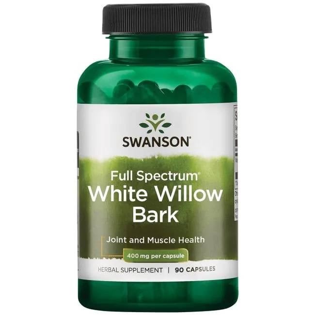 Swanson - Fullspektrum vitpilbark 400 mg + 90 kapslar