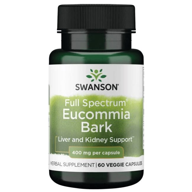 Swanson - Fullt spektrum Eucommia-bark 400 mg + 60 Vcaps