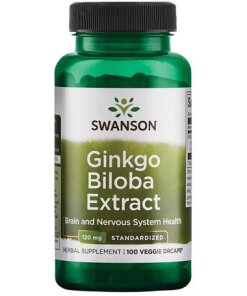 Swanson - Ginkgo biloba-extrakt 120 mg + 100 kapslar