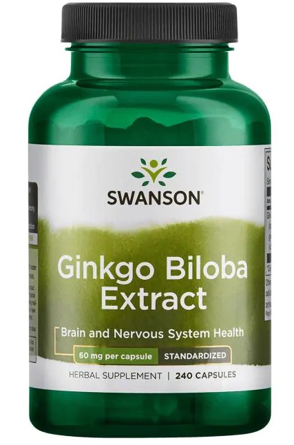 Swanson - Ginkgo biloba-extrakt + 60 mg