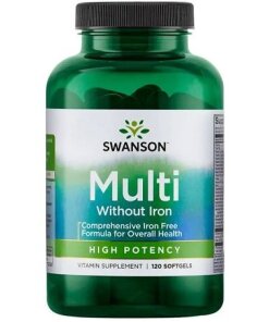 Swanson - Järnfria multivitaminer + 120 mjuka gelkapslar