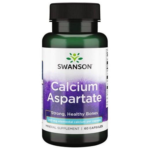 Swanson - Kalciumaspartat 200 mg elementalt kalcium + 60 kapslar