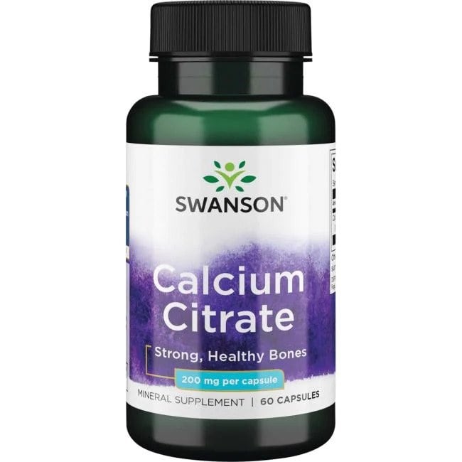 Swanson - Kalciumcitrat 200 mg + 60 kapslar